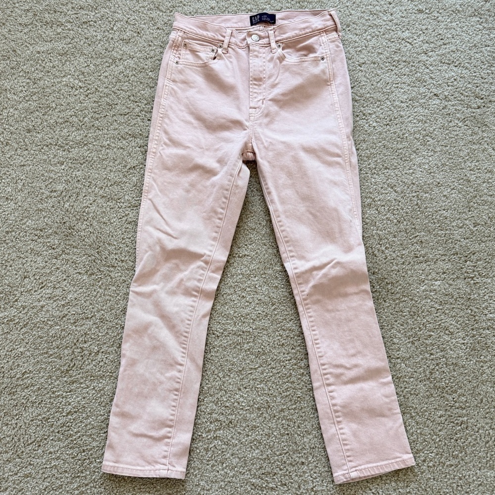 GAP Women's Pink Vintage High Rise Slim Jeans - Size 26 - Picture 2 of 4